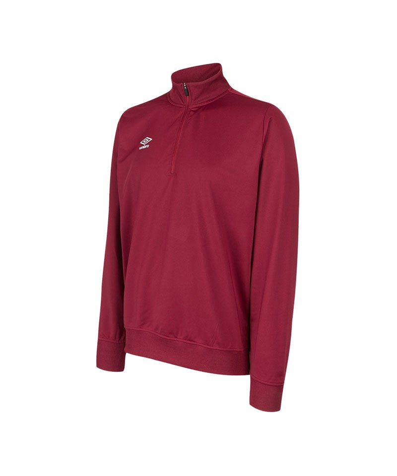 Umbro Club Essential 1/2 Zip Sweater Rot FNCL - rot