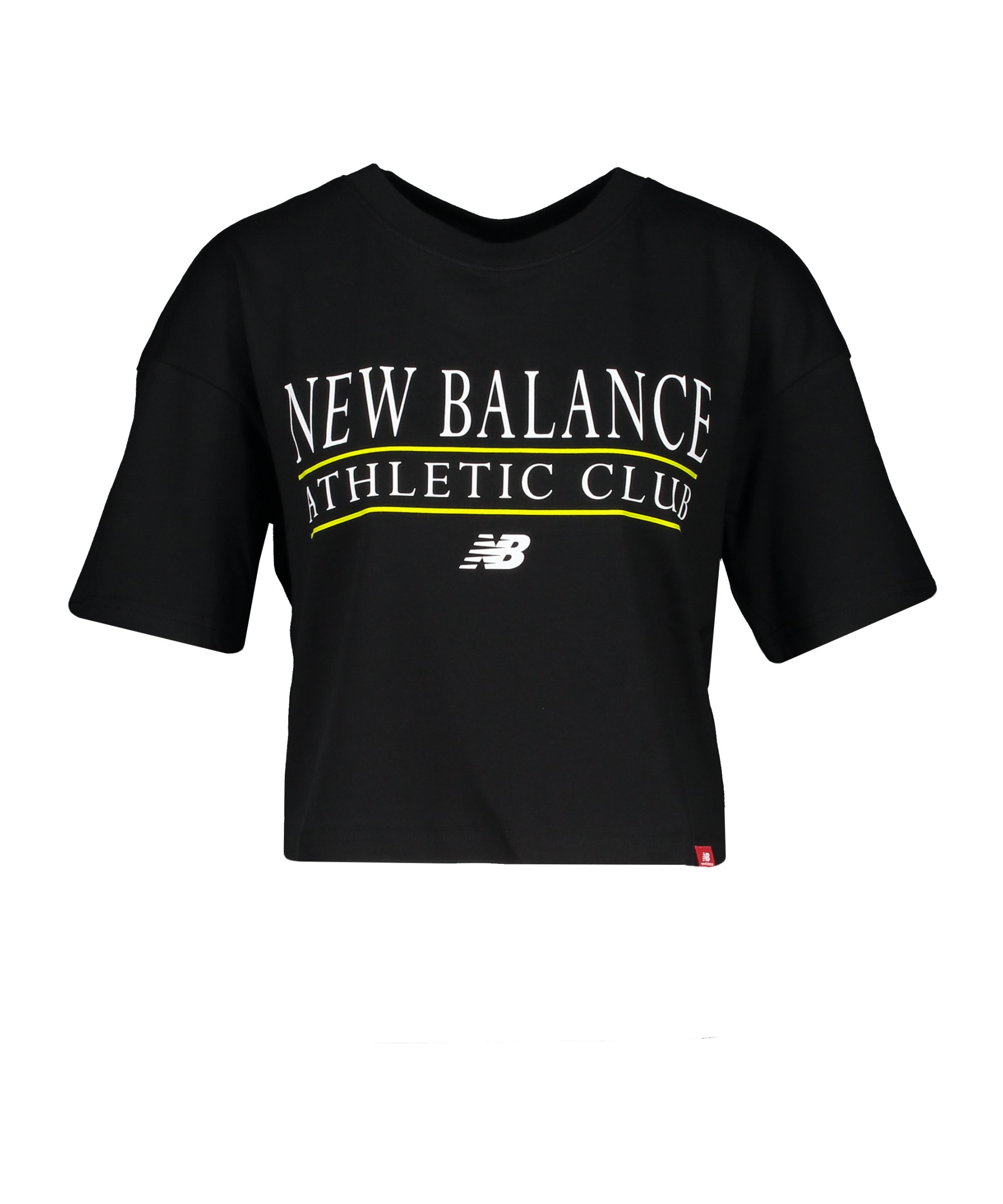 New Balance AC Boxy T-Shirt Damen Schwarz FBK - schwarz