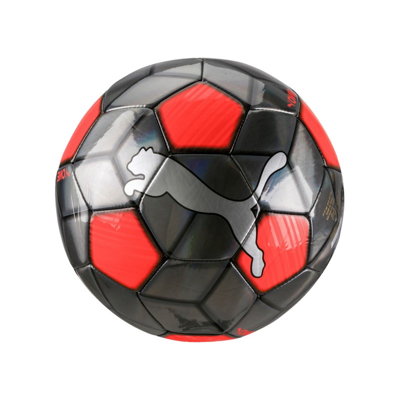 PUMA ONE Strap Trainingsball Silber Rot F01 - Silber