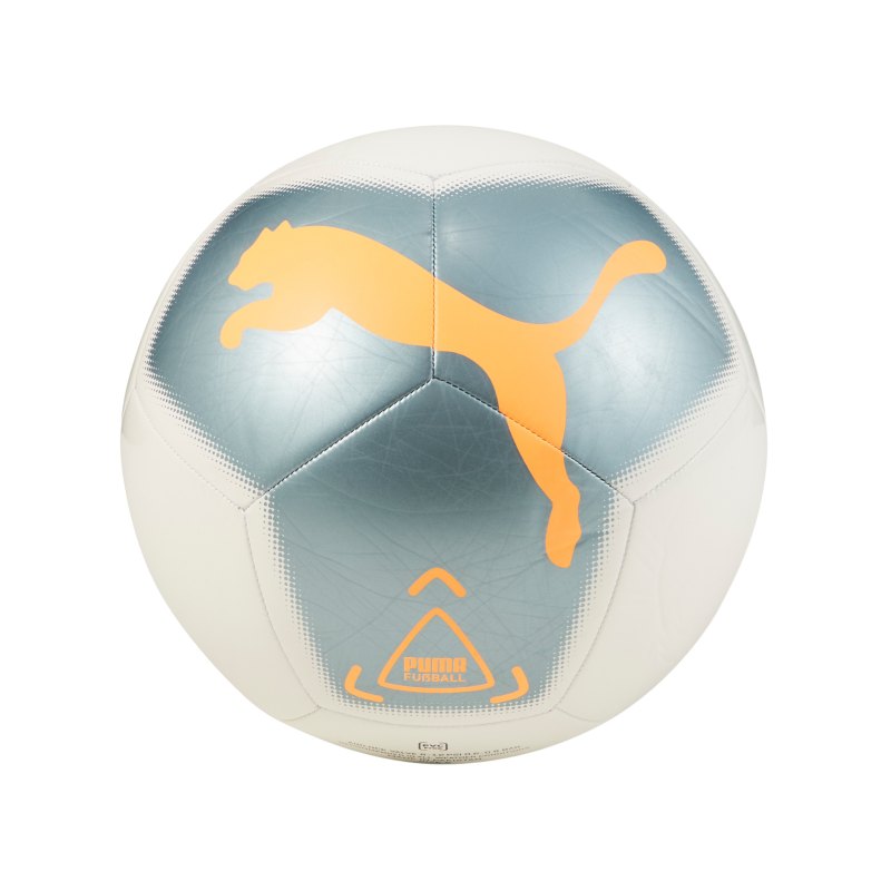 PUMA Big Cat Trainingsball Weiss Silber Orange F02 - gruen