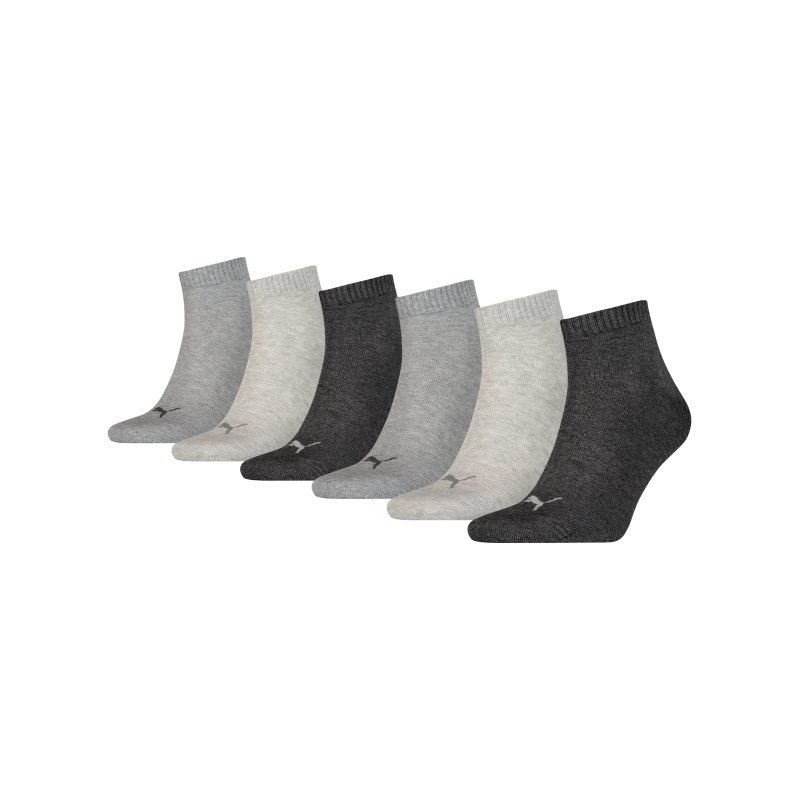 PUMA Unisex Quarter Plain 6er Pack Socken F002 - schwarz