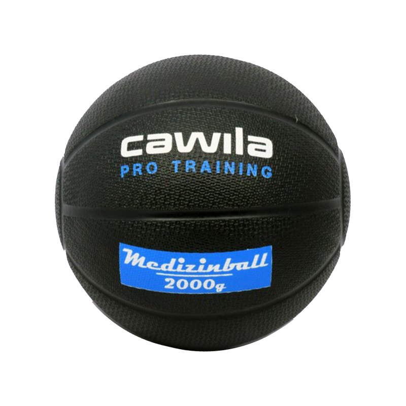 Cawila Medizinball PRO Training 2,0 Kg Schwarz - schwarz