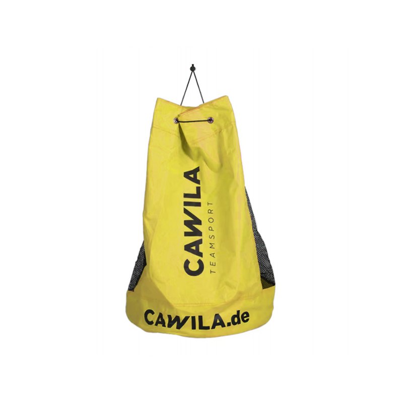 Cawila Ballsack 12 Fussbälle Gelb - gelb