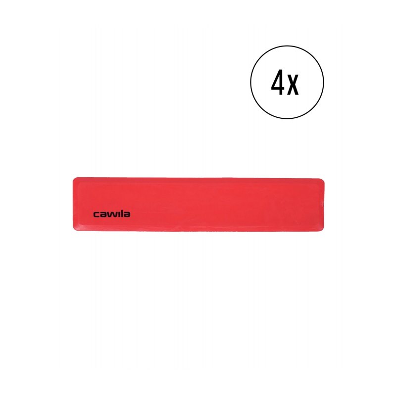 Cawila Marker-System Gerade 34 x 7,5cm Rot 4er Set - rot