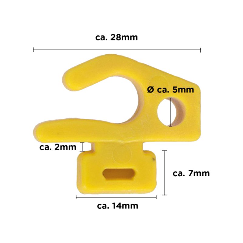 Cawila Kunststoff Tornetzhaken 10er Set Typ 3 Gelb - gelb