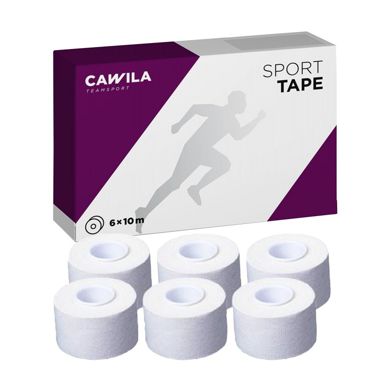 Cawila Sporttape PREMIUM 3,8m x 10m 6er Set Weiss - weiss