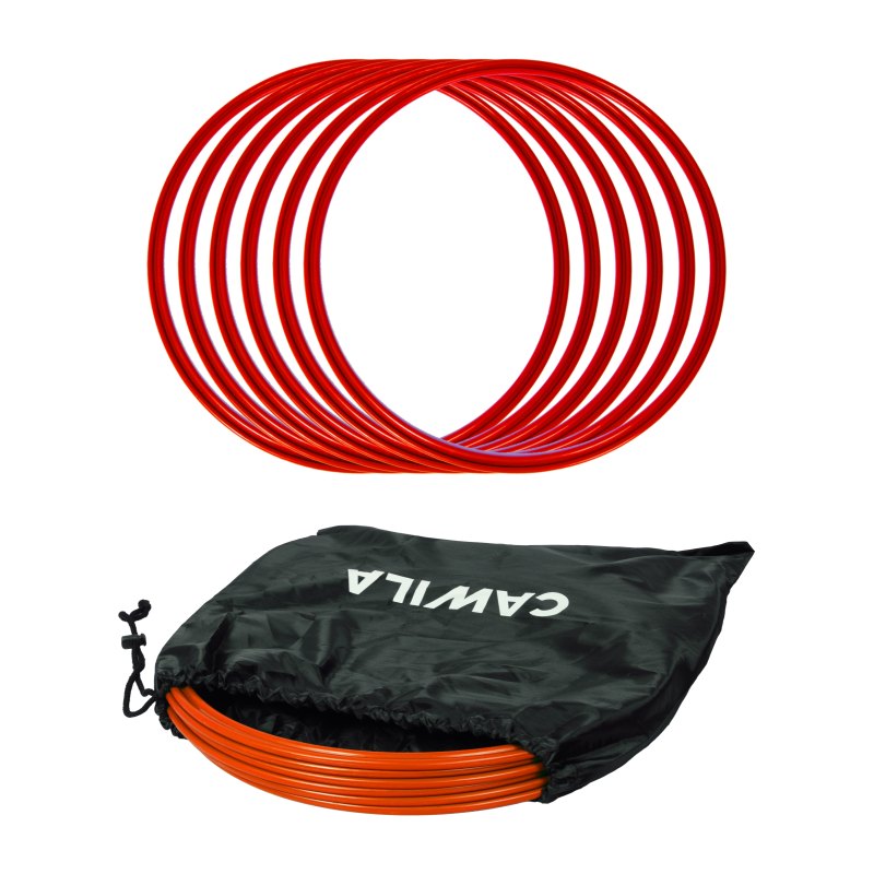 Cawila Koordinationsringe 70cm | 6er Set | Rot | inklusive Tasche - rot