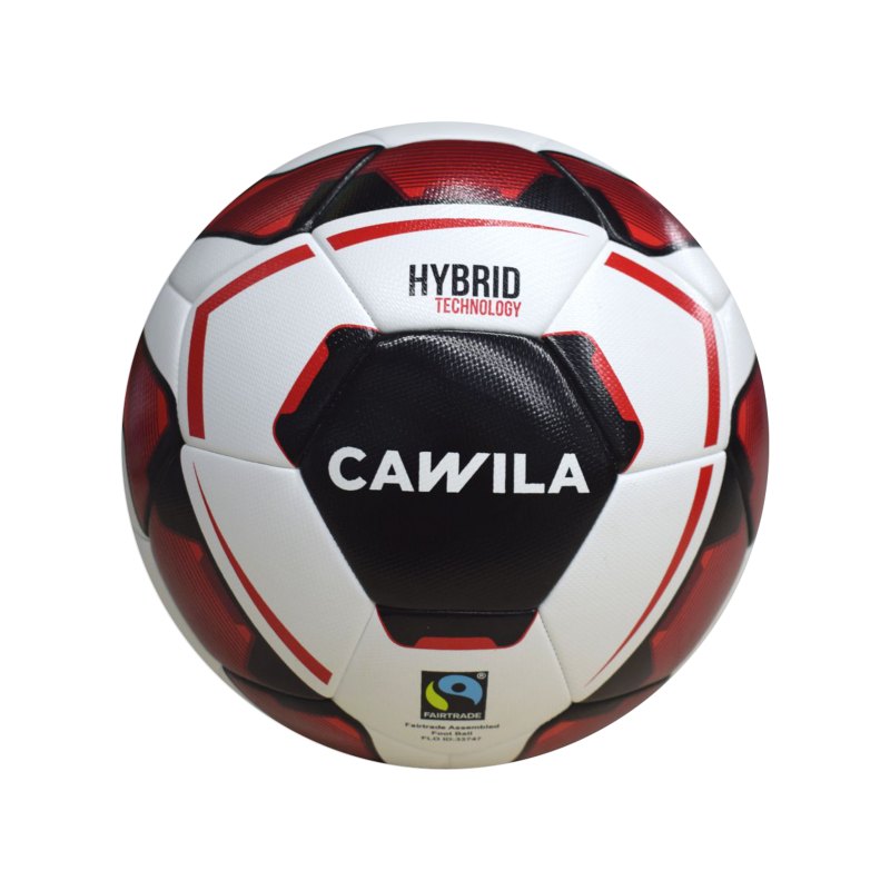 Cawila Fußball MISSION HYBRID Fairtrade Größe 5 - weiss