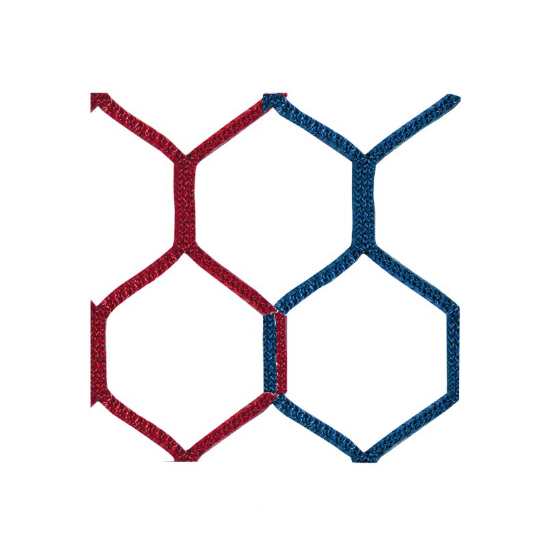 Cawila Tornetz HEXA 5,15x2,05m | Tiefe 1,0x1,0m | Maschenweite 12cm | Stärke 4mm | blau/rot - blau