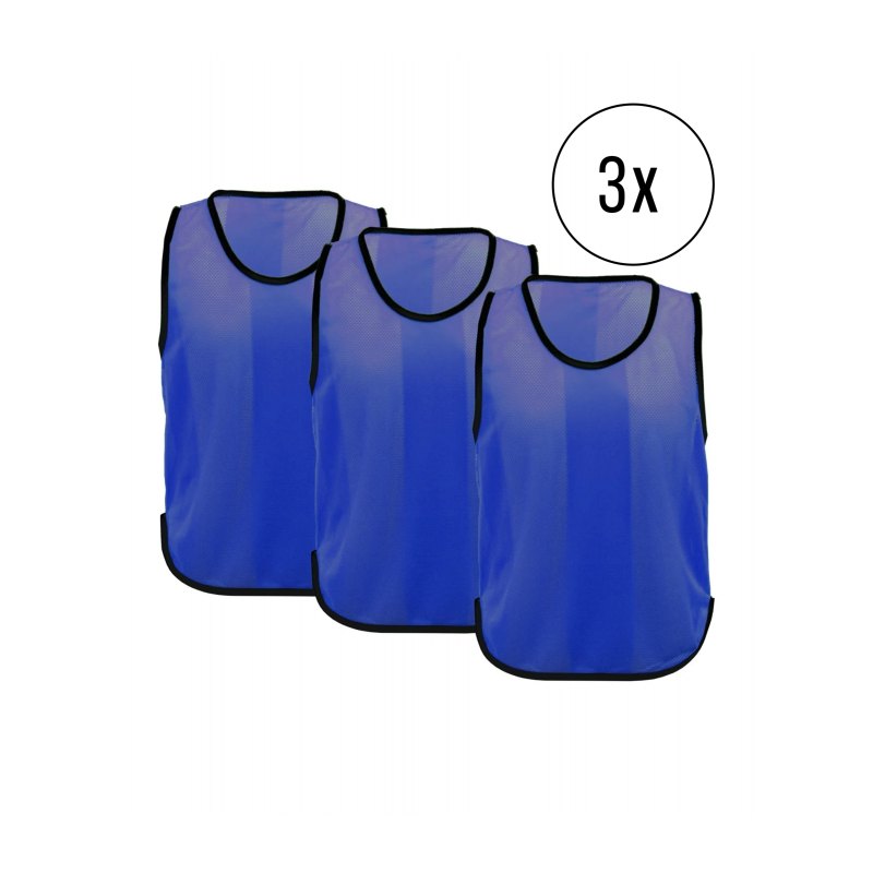 Cawila Trainingsleibchen UNI 3er Set Blau | Kennzeichnungshemden - blau