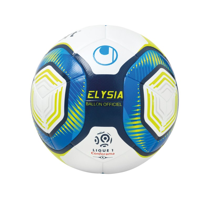 Uhlsport Elysia Ballon Officiel Fussbal 19 Weiss Blau F01 - weiss