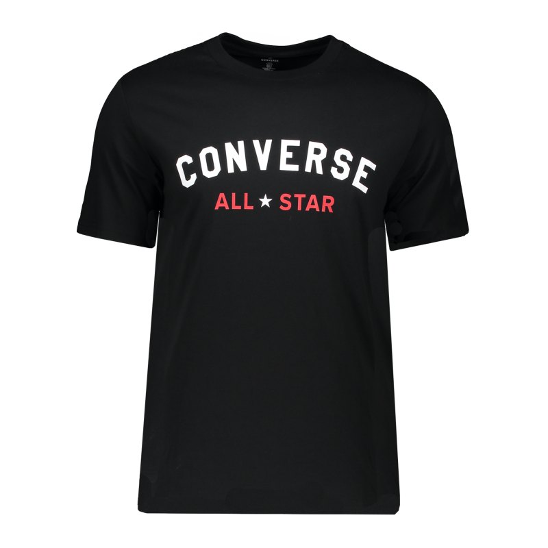 Converse All Star T-Shirt Schwarz F001 - schwarz