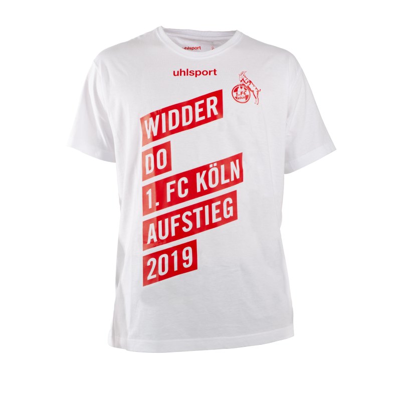 Uhlsport 1.FC Köln Aufstiegs T-Shirt 18/19 Weiss Rot - weiss