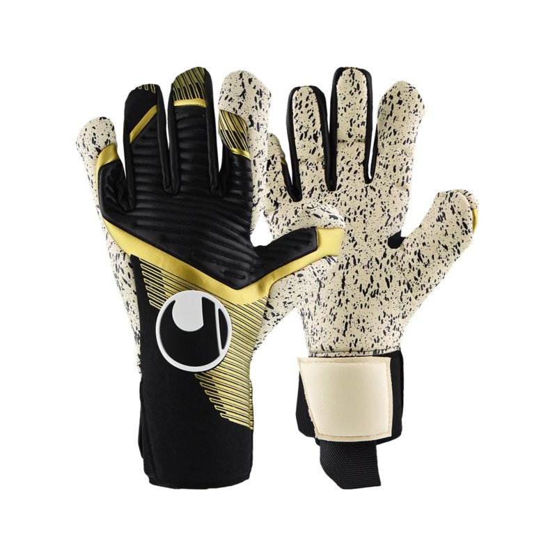 Uhlsport Powerline Elite Supergrip+ HN TW-Handschuhe Schwarz Gold F01 - schwarz