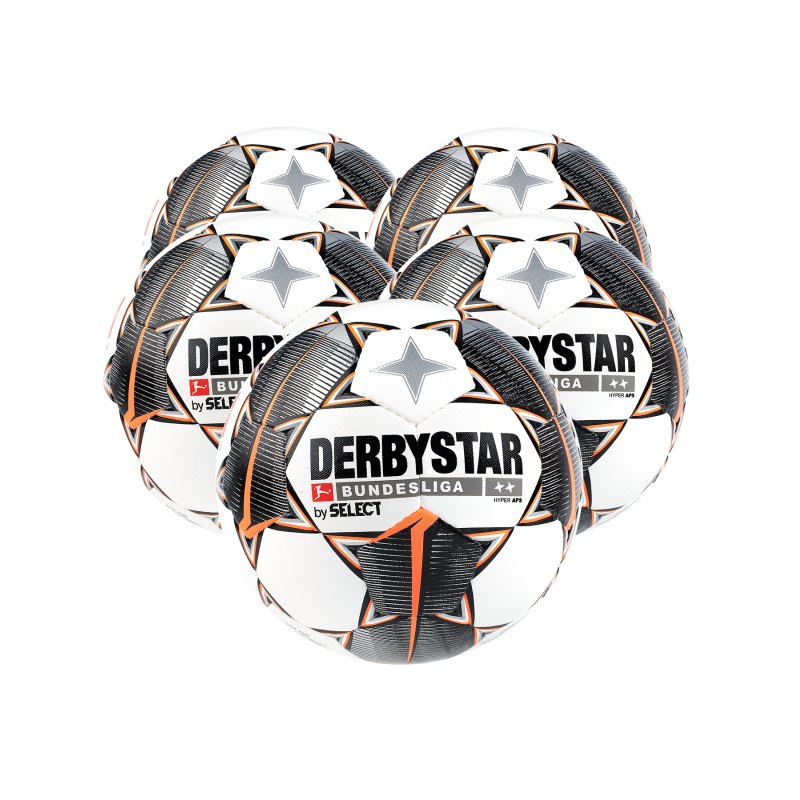 Derbystar Buli Hyper APS Fussball 5x Gr.5 F019 - weiss