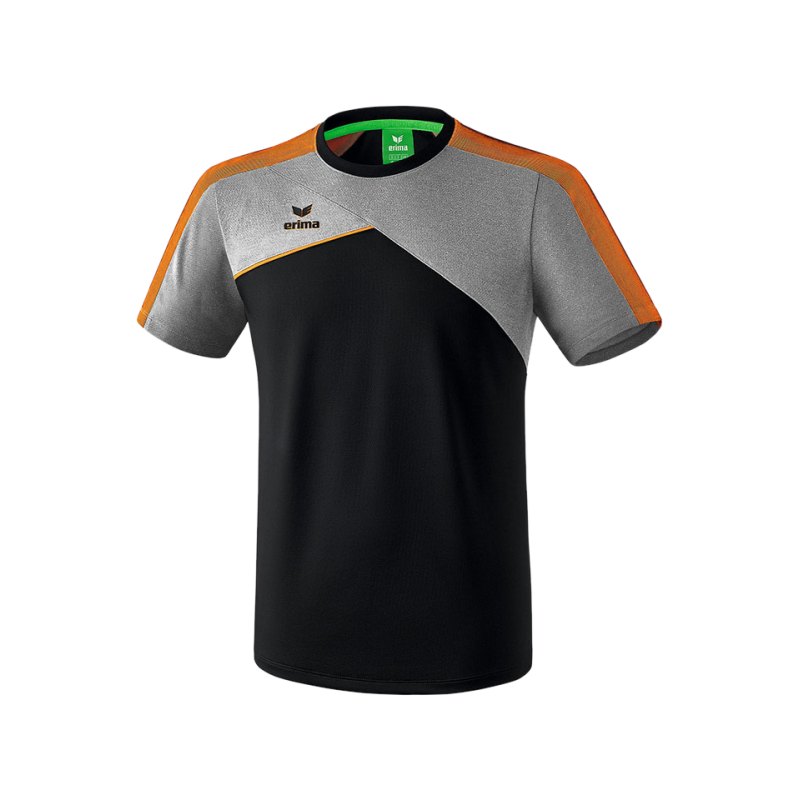 Erima Premium One 2.0 T-Shirt Schwarz Grau Orange - schwarz