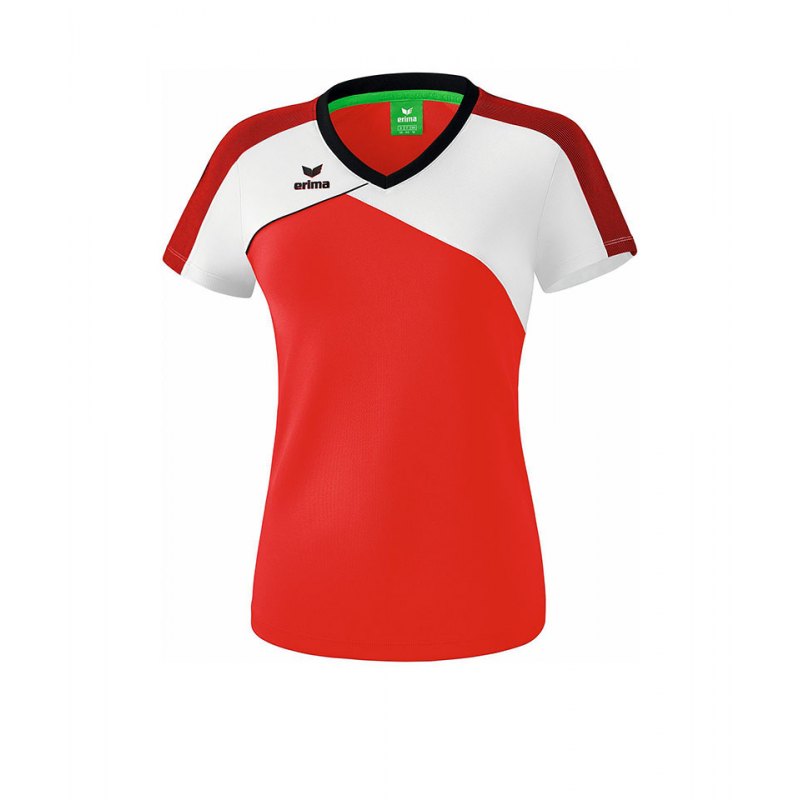 Erima Premium One 2.0 T-Shirt Damen Rot Weiss - rot