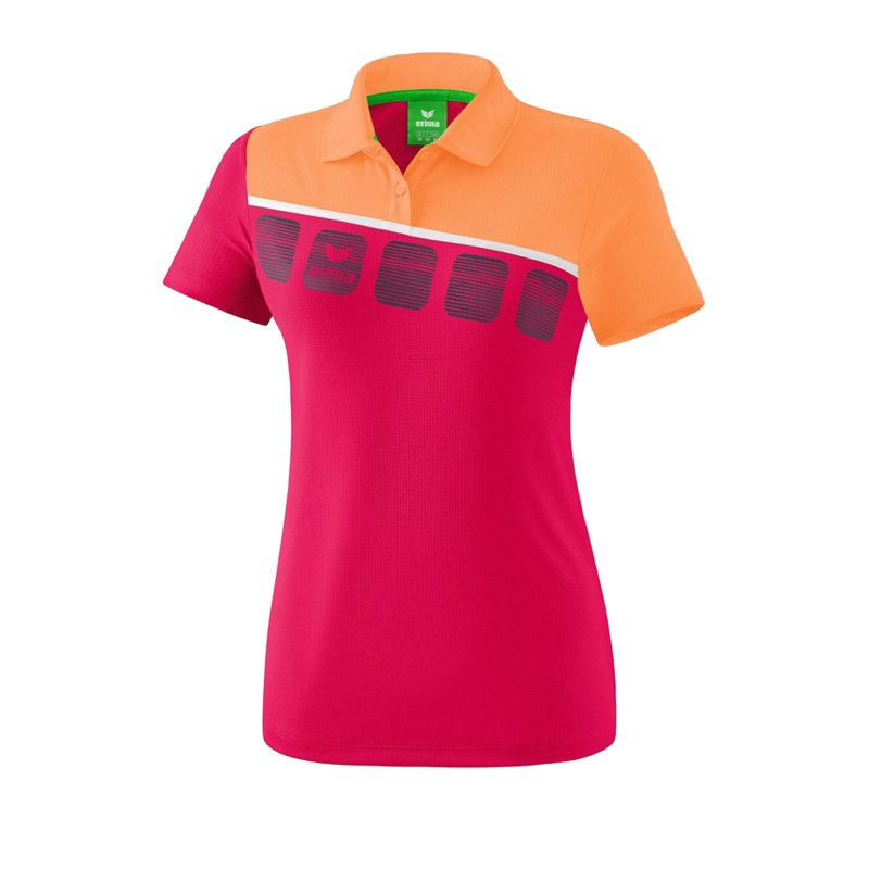 Erima 5-C Poloshirt Damen Pink Orange - Pink