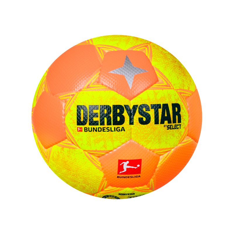 Derbystar Bundesliga Brilliant Replica High Visible v21 Trainingsball Gelb Orange F021 - gelb