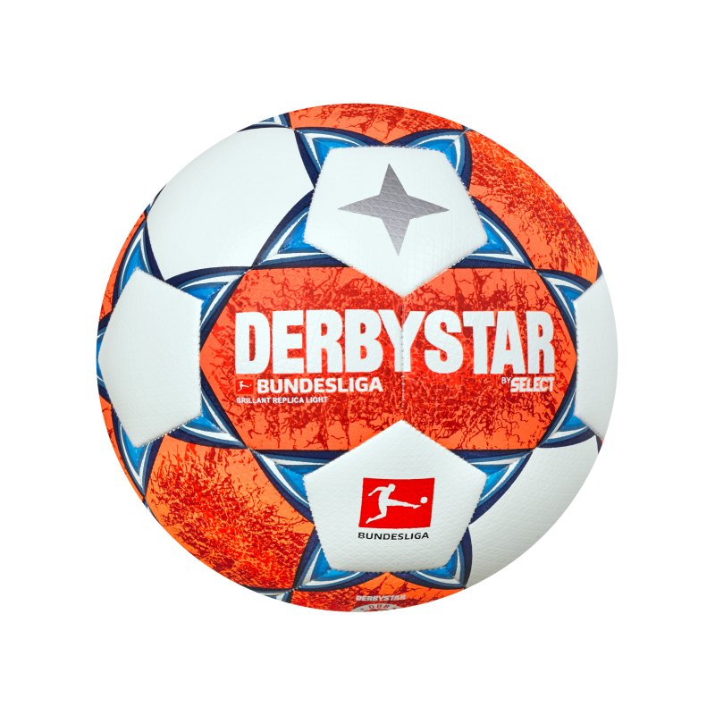 Derbystar Bundesliga Brillant Replica Light v21 Trainingsball 360 Gr. 2021/2022 Orange Blau F021 - orange