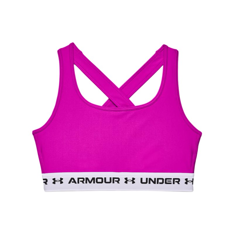 Under Armour Crossback Mid Sport-BH Damen F660 - pink