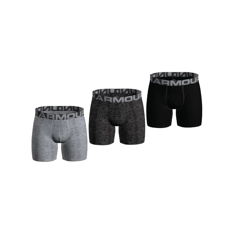 Under Armour Charged 6in Boxershort 3er Pack F012 - grau