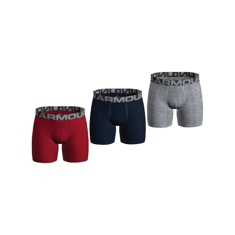 Under Armour Charged Boxer 6in 3er Pack Rot F600 - rot