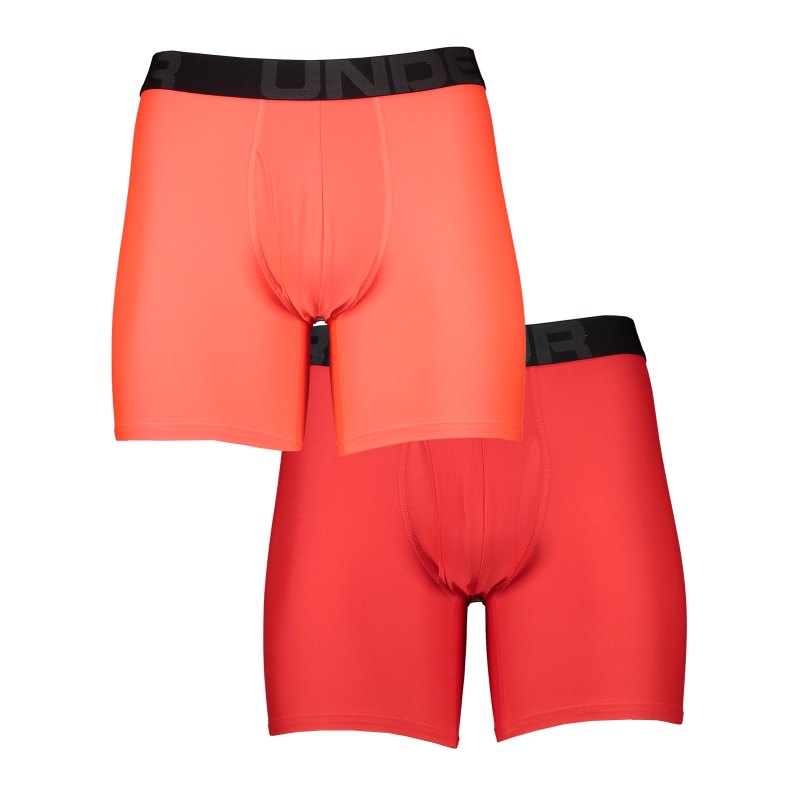 Under Armour Tech Boxer 6in 2er Pack Rot F628 - rot