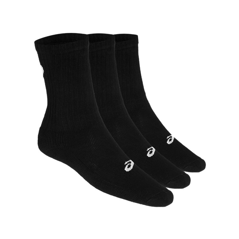 Asics 3er Pack Crew Sock Socken Schwarz F0900 - schwarz