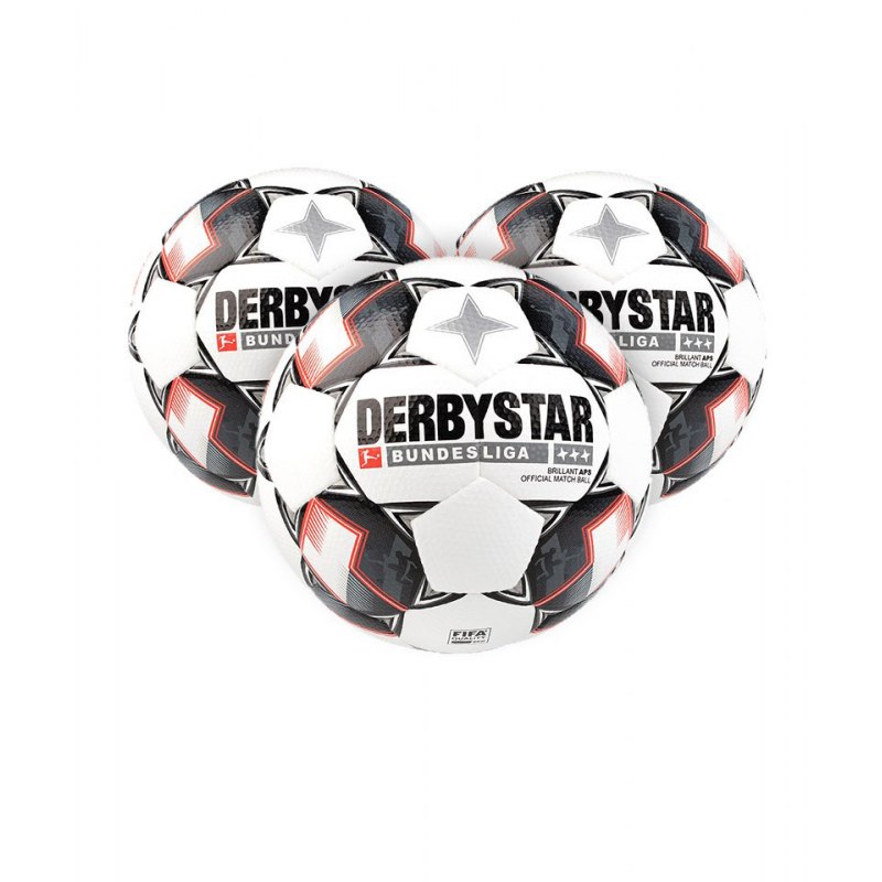Derbystar Bundesliga Brillant APS 3xFussball Weiss F123 - weiss