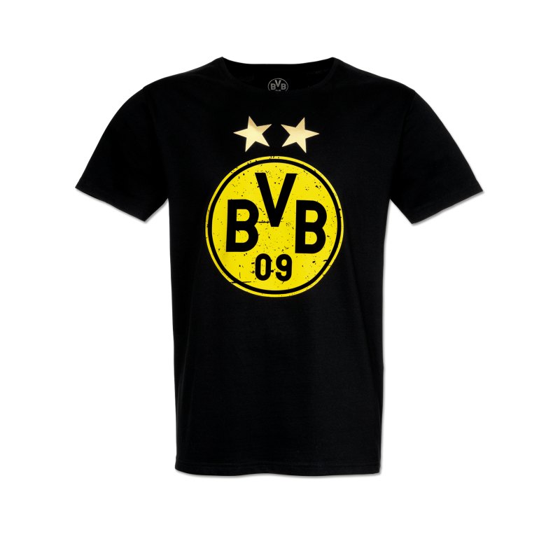 BVB Borussia Dortmund Logo T-Shirt Kids Schwarz - schwarz