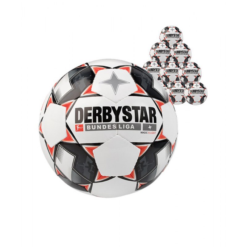 Derbystar Bundesliga Magic 10xS-Lightball 290 Gramm Gr. 4 Weiss F123 - weiss