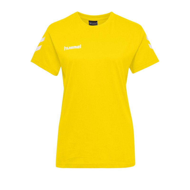 Hummel Cotton T-Shirt Damen Gelb F5001 - Gelb