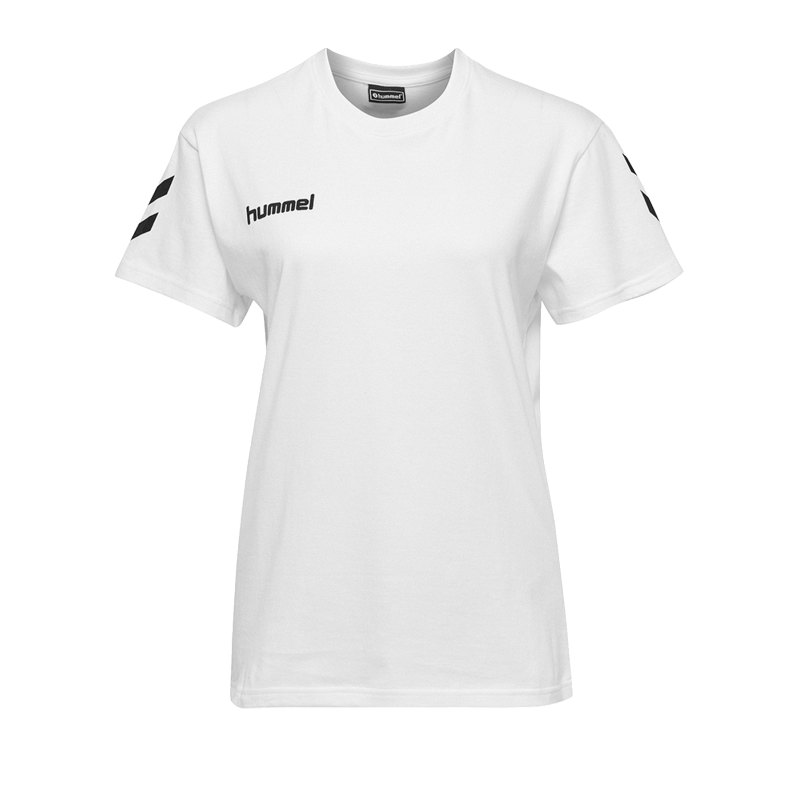 Hummel Cotton T-Shirt Damen Weiss F9001 - Weiss