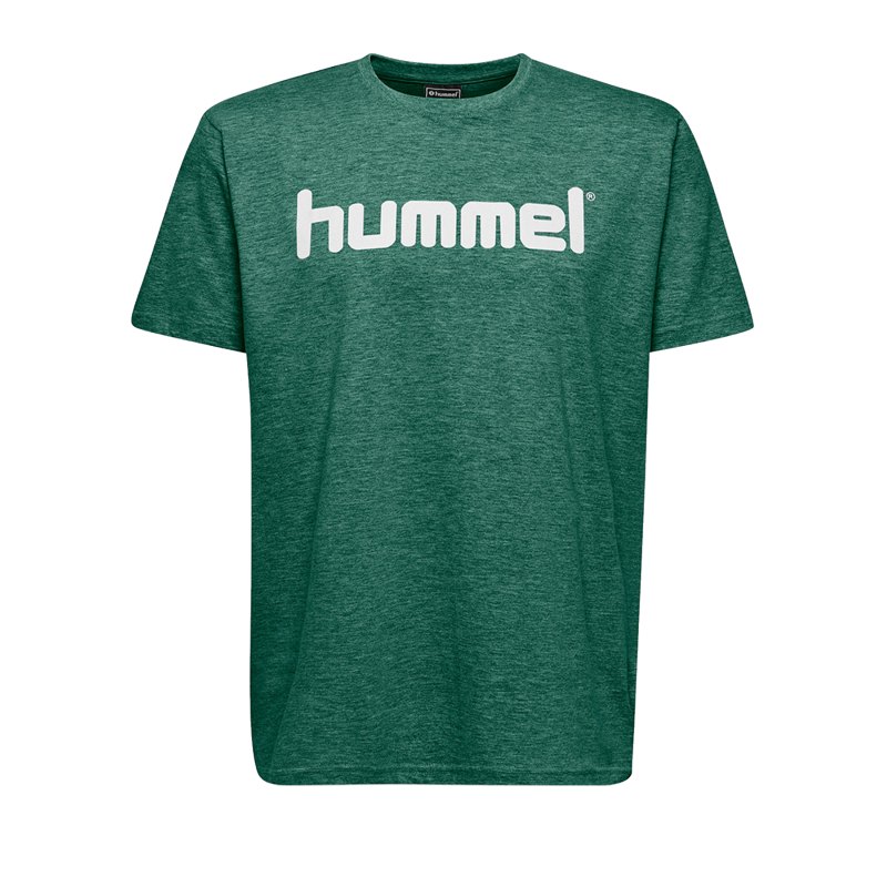 Hummel Cotton T-Shirt Logo Grün F6140 - Gruen