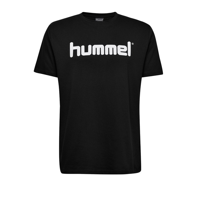 Hummel Cotton T-Shirt Logo Schwarz F2001 - Schwarz