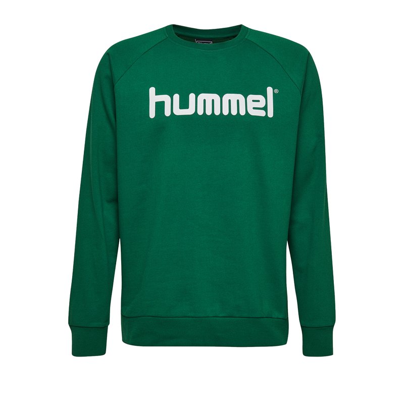 Hummel Cotton Logo Sweatshirt Grün F6140 - Gruen