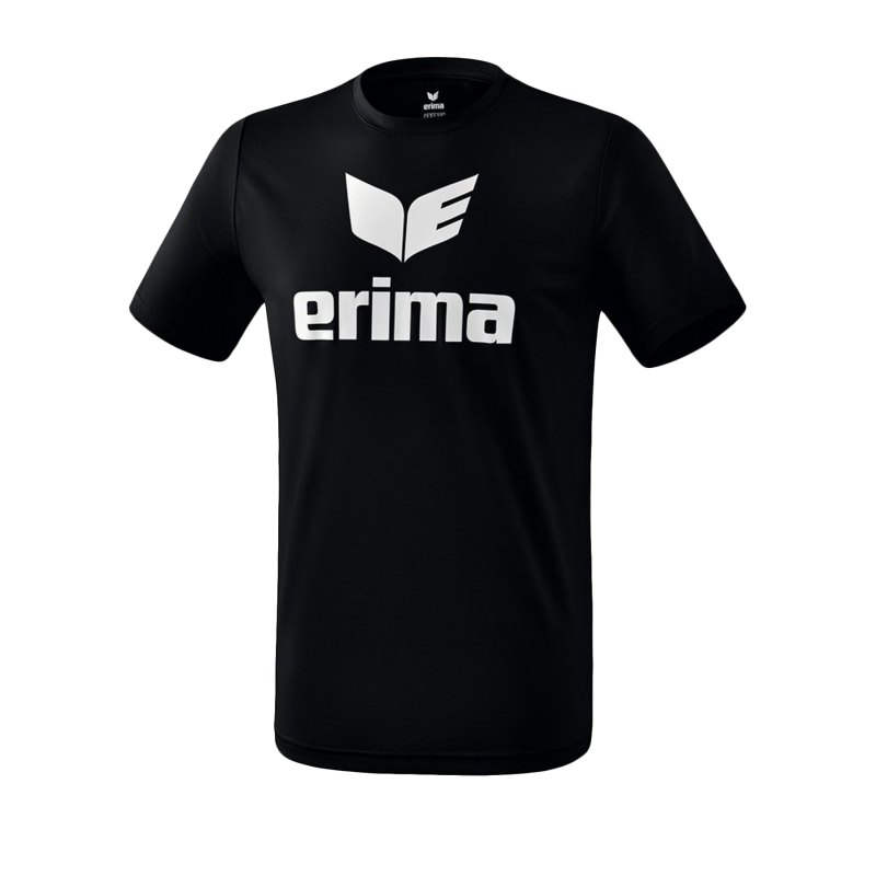 Erima Funktions Promo T-Shirt Kids Schwarz Weiss - Schwarz