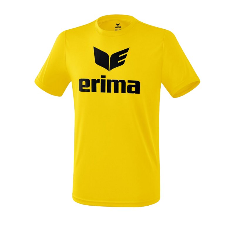 Erima Funktions Promo T-Shirt Gelb Schwarz - Gelb