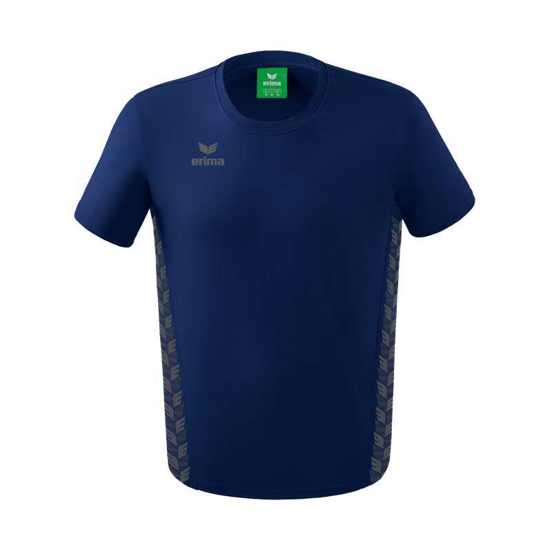 Erima Team Essential T-Shirt Dunkelblau Grau - blau