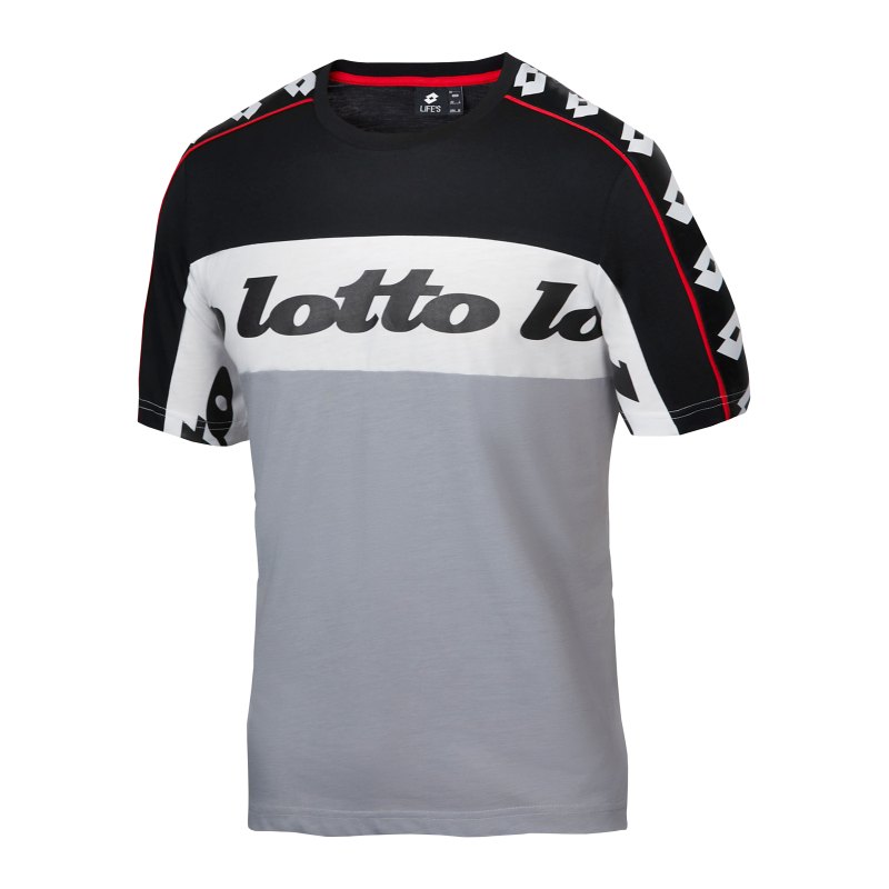 Lotto Athletica Prime II T-Shirt Grau Schwarz F6U2 - grau