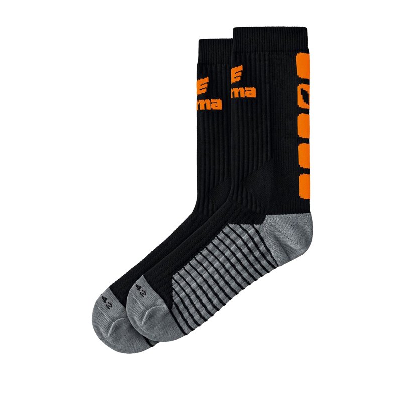 Erima CLASSIC 5-C Socken Schwarz Orange - Schwarz