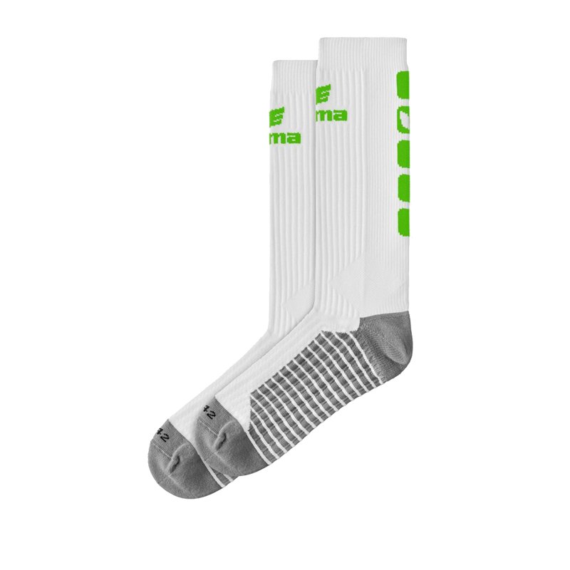 Erima CLASSIC 5-C Socken lang Weiss Grün - Weiss