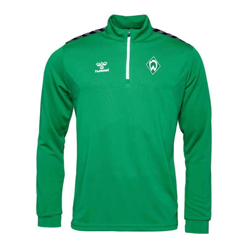 Hummel SV Werder Bremen HalfZip Sweatshirt Kids Grün F6235 - gruen