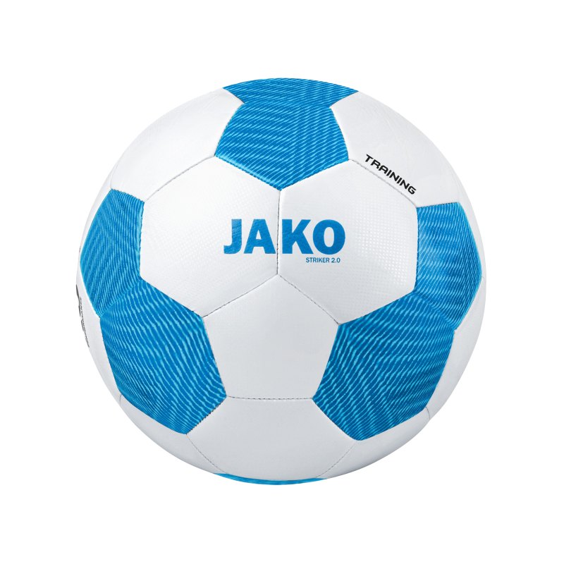 JAKO Striker 2.0 Trainingsball Weiss Blau F703 - Weiss