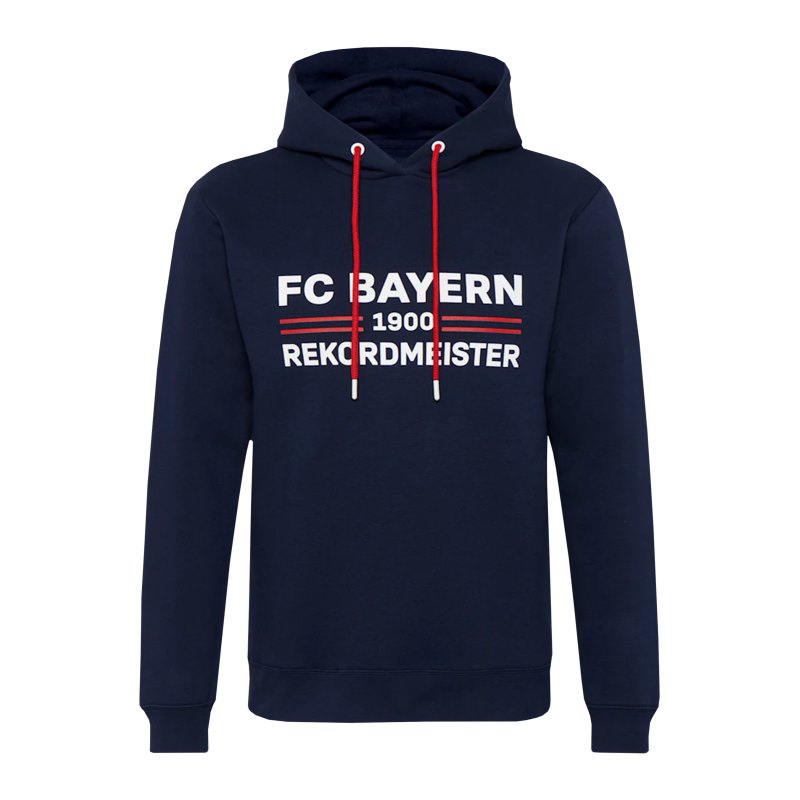 FC Bayern München Rekordmeister Hoody Blau - blau
