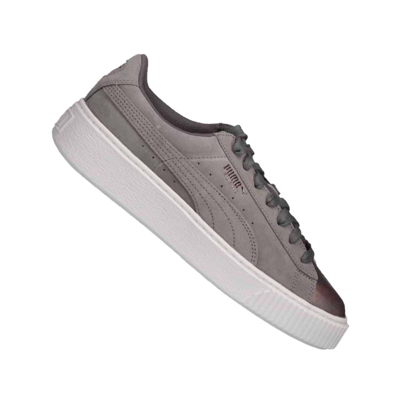 PUMA Suede Platform LunaLux Sneaker Damen Grau F01 - grau