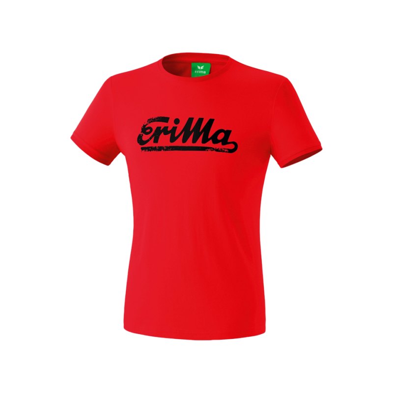 Erima Retro T-Shirt Rot Schwarz - rot