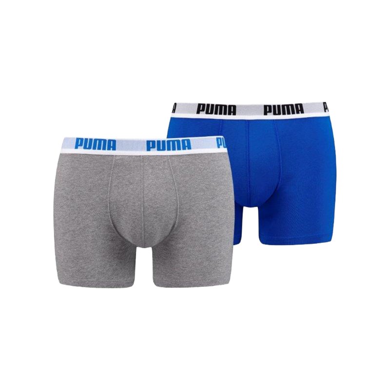 PUMA Boxer Basic 2er Pack Mens Blau Grau F417 - grau