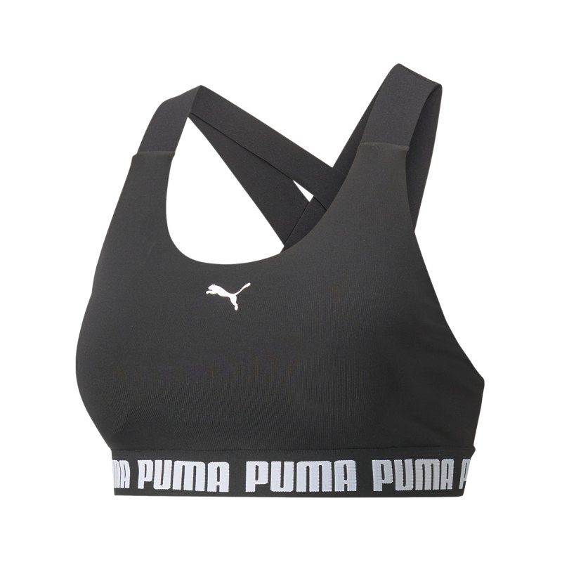 PUMA Mid Impact Feel It Sport-BH Damen Schwarz F01 - schwarz